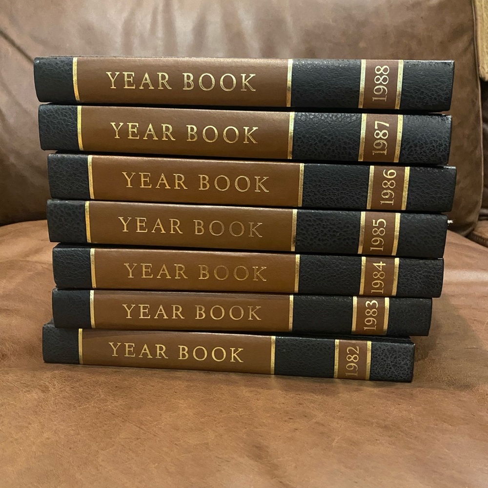 Vintage World Book Encyclopedia Year Book Collection set of 7 1982-1988